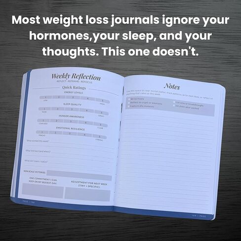 Self-Made Mind & Body 12-Week Reset Journal – Science-Backed Daily Planner for Metabolic Health, Emotional Well-being, and Sustainable Weight Loss (Brown) in Kuwait
