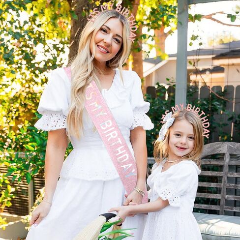 MystiCharm Birthday Sash Crown for Girls Women Queen Princess Tiara Crown Headband Sash Birthday Decorations Accessories in Saudi Arabia