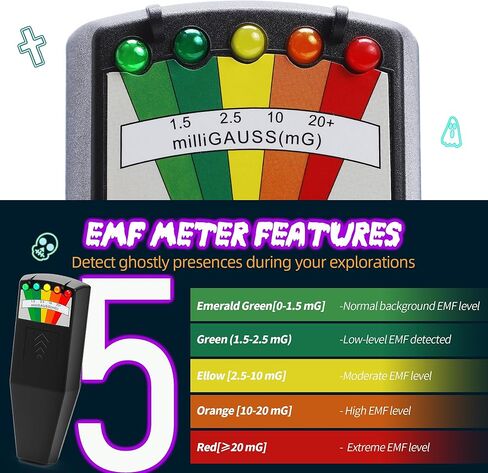 Professional 8 Pcs Ghost Hunting Equipment Kit, All-in-One Ghost Hunting Kit for Paranormal Research, Complete Ghost Investigation Equipment with EMF Meter, Spirit Box & Recorder in Kuwait