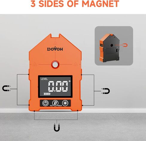 DOVOH 3-in-1 Digital Angle Finder with Laser, 3 Green Beam Digital Angle Gauge with Magnetic Rechargeable Inclinometer Digital Level Laser for Woodwork, Hanging Picture, Saw, WG-3L in Kuwait