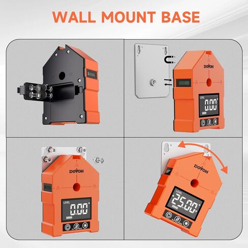 DOVOH 3-in-1 Digital Angle Finder with Laser, 3 Green Beam Digital Angle Gauge with Magnetic Rechargeable Inclinometer Digital Level Laser for Woodwork, Hanging Picture, Saw, WG-3L in Kuwait