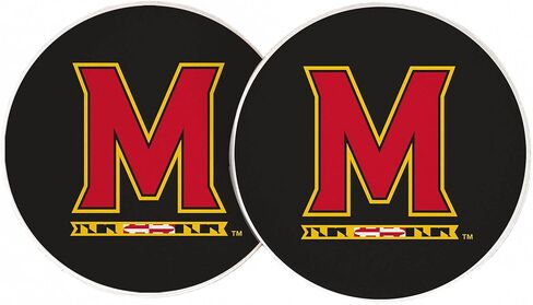 مجموعة منتجات مرخصة من Desert Cactus University of Maryland Car Accessories UMD Terrapins ماصة من الحجر الرملي مكونة من قطعتين (التصميم A) in Kuwait