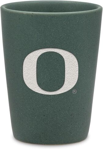 ريكو إندستريز NCAA أوريغون داكس سيج 2oz زجاج سيراميك للمشجعين، محفور بالليزر في زجاج طلقة واحد ملون عصري in Kuwait