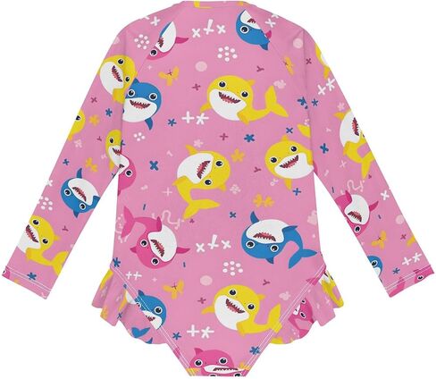 Girls One Piece Swimsuits Long Sleeve Swimsuit Zipper Bathing Suits Swimwear in Saudi Arabia
