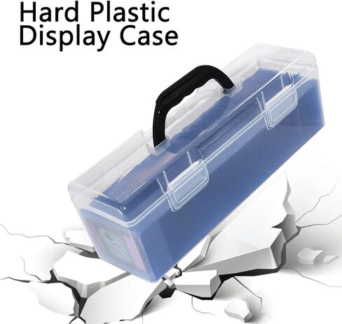 Storage Box For Toploader Trading Card Storage Box Playing Card Case Large Plastic Container with Handle Holding 200 to 750 Sheets (1 Pack) in Kuwait