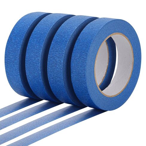 Tbestmax 4 Rolls 220 Yards Painters Tape, 0.94 inch Masking Tape Paint Tape for Painting, DIY Crafts Arts - Blue in Kuwait