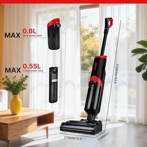 Shop-Vac Wet Dry Vacuum Cleaner and Mop, 15000Pa Vacuum Mop All in One, Lightweight Multi-Surface Cleaner with Self-Cleaning, LED Display & Voice Prompts in Kuwait