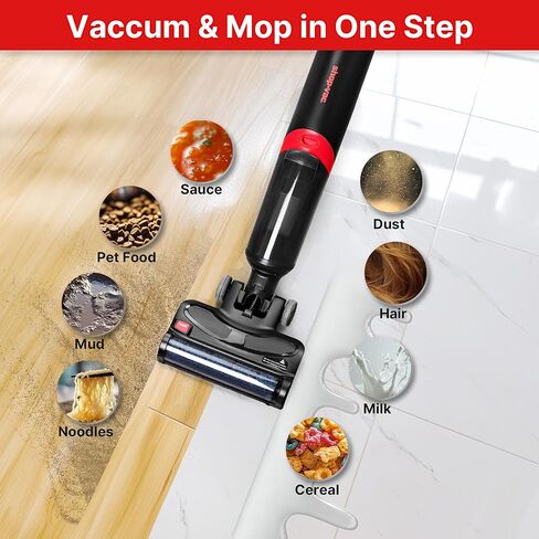 Shop-Vac Wet Dry Vacuum Cleaner and Mop, 15000Pa Vacuum Mop All in One, Lightweight Multi-Surface Cleaner with Self-Cleaning, LED Display & Voice Prompts in Kuwait