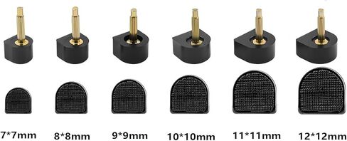 24 Pairs High Heel Replacement Tips U-Shape, Non-Slip Women Shoes Heel Tips Repair Kit, 6 Size (7/8/9/10/11/12mm, Black) in Kuwait
