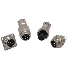 5Pcs GX12 Connector Square Flange 2pin3pin4pin5pin6pin7pin Diam 12mm Push-Pull Circular Quick(Orange-Single) in Kuwait