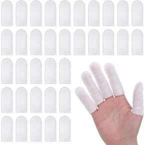 100 PCS Cotton Finger Cots, Cloth Finger Sleeves Breathable Fingers Covers Fingertips Protective Cover Thumb Protector for Fingers Tips in Kuwait