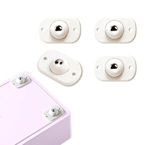 EKIND 4 Pcs Universal Self Adhesive Mini Ball Casters, Swivel Wheels for Storage Boxes Trash Cans Small Furniture Appliance Rollers Durable Smooth Lightweight(Beige) in Saudi Arabia