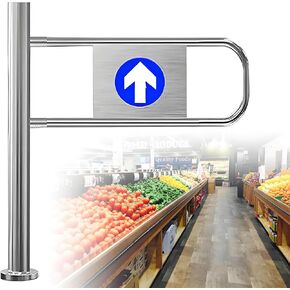 Spring-Loaded Self-Closing Swing Gate - Security Door for Supermarket Warehouse Industrial Library Shop Entrance in Saudi Arabia