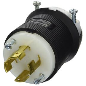HBL3431GCB Locking Plug 30 amp 3 Phase 250V Pole 4 Wire Black White in Kuwait