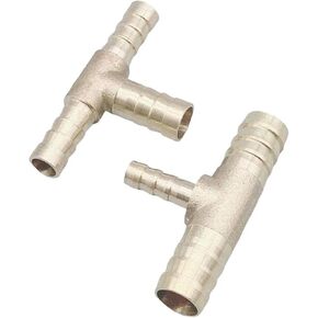 1pc 4mm 5mm 6mm 8mm 10mm 12mm 14mm 16mm Tee Type Reducing Hose Brass Barbed Tube Pipe Fitting Reducer Coupler Connector (OD 10-10-10) Plumbing Fittings in Saudi Arabia