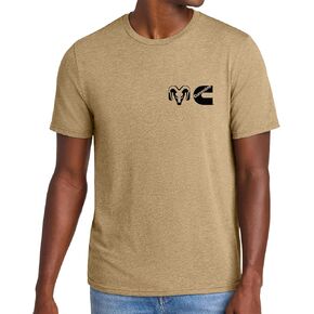 RAM Cummins Powering Ahead T-Shirt – 2026 Model | Heather Dune | Supersoft CVC Blend in Saudi Arabia