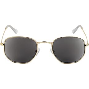 Mass Vision Hexagon Reading Sunglasses for Men & Women – Full Lens UV400 Outdoor Readers, Retro Frame, Non-Bifocal in Saudi Arabia
