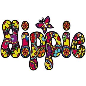 ملصق لاصق لنافذة Hippie Peace Love 60's Woodstock (5 بوصة × 3.25 بوصة) in Kuwait