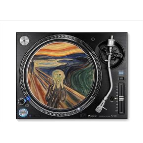سلسلة Munch The Scream Art - حصيرة قابلة للدوران - 11.75 بوصة لوحة منزلقة لمشغلات تسجيل الفينيل مقاس 12 بوصة - تعمل على تحسين دعم الصوت - سجادة مشغل سجل اللباد السميكة 1/8 بوصة in Kuwait