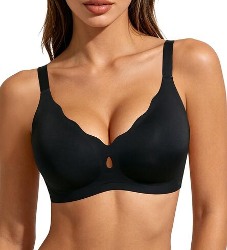 Jelly Wireless Bras for Women Push Up Seamless Deep V No Underwire Bras Comfortable Tshirt Bralettes Everyday Bras in Saudi Arabia