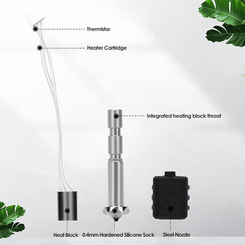 0.4MM Kobra 3 Max Hotend, 300°C High Temperature Resistant, Replacement Heater Block Integrated Hardened Steel Nozzle, for Anycubic Kobra 3 Max Combo 3D Printer Extruder Print Head Accessories in Kuwait