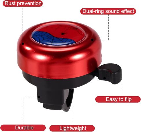 Bike Bell, Premium Durable Spider Bicycle Ringer Bell with Crisp Clear Sound Practical Bicycle Accessories Suitable for Boys Girls Toddlers in Kuwait