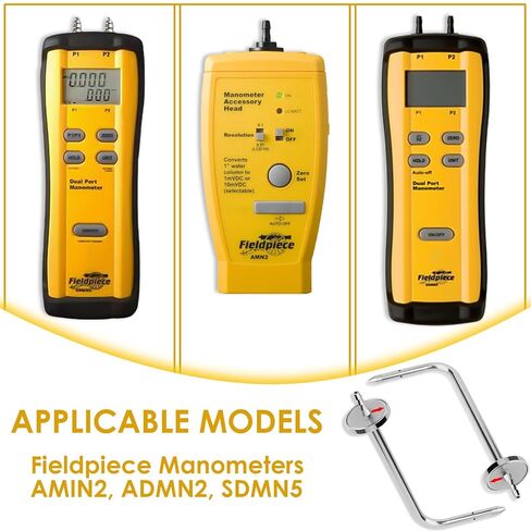 Static Pressure Probe with Magnetic Flange for HVAC Fieldpiece Manometers AMIN2, ADMN2, SDMN5 Models for Static Pressure Measurement (2 PCS) in Kuwait