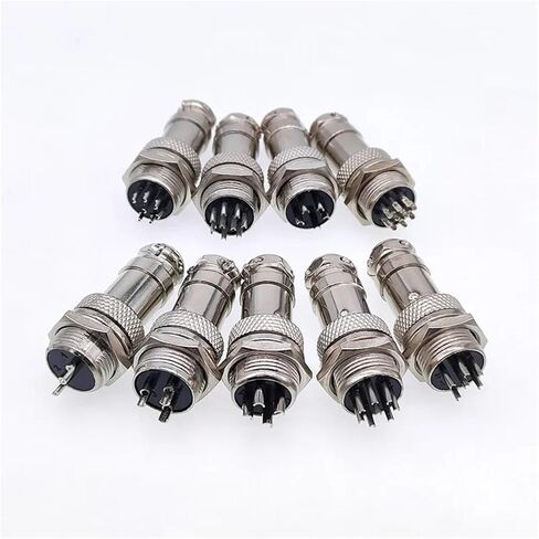 5/8 بوصة GX16 * 10 موصل دائري 2Pin-10pin ذكر وأنثى قطر 16 مللي متر L73 RS765 DF16 M16(9inRubber Cap10Pcs) in Kuwait