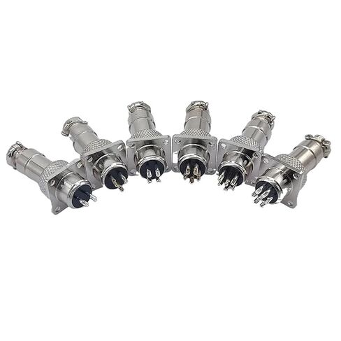 5 قطعة GX12 موصل مربع شفة 2pin3pin4pin5pin6pin7pin بقطر 12 مللي متر دفع سحب دائري سريع (3pin) in Kuwait