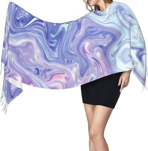 Leopard Skin Scarf Soft Faux Cashmere Fringe Shawl – Lightweight Fringe Wrap for Women 77 x 27 in in Saudi Arabia