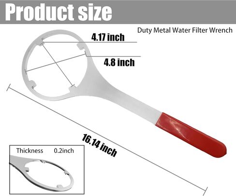 For 4.8" ID Heavy Duty Metal Water Filter Housing Wrench，- Compatible with SW-2 And SPBW-1,Be compatible with HF-160, HF-150, HF-360 Filter Cartridges, ETC Water Filter Removal Tool in Kuwait