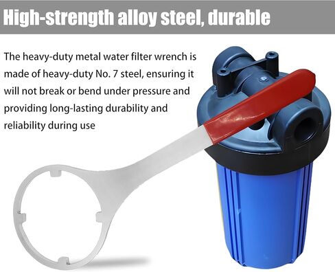 For 4.8" ID Heavy Duty Metal Water Filter Housing Wrench，- Compatible with SW-2 And SPBW-1,Be compatible with HF-160, HF-150, HF-360 Filter Cartridges, ETC Water Filter Removal Tool in Kuwait
