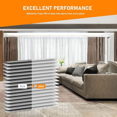 BAYFTFREXM2 FLR06232 Perfect Fit 5‘’ Expandable Air Filter Media Compatible with American Standard and Trane FLR06232 BAYFTFR14M2, BAYFTFR17M2, BAYFTFR21M2, BAYFTFR24M2, 25'' x 5" MERV 13, 2-Pack in Kuwait