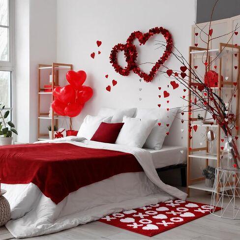Valentine's Day Bathroom Rug Valentines XOXO Bath Rug 13.78 x 31.5 Inches Non Slip Water Absorbent Mat for Home Kitchen Bathroom Shower Floor Decor in Saudi Arabia