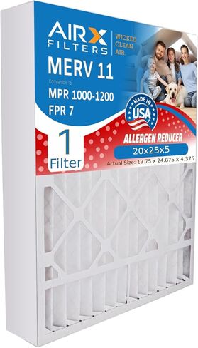 AIRX FILTERS WICKED CLEAN AIR. 20x20x5 Air Filter MERV 11 Compatible with Honeywell FC100A1011 Furnace Filter 1 Single Filter in Kuwait