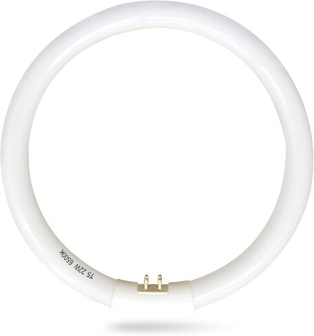 T5 22W Circular Bulb,7.25 inch 22W T5 Fluorescent Round Tube Replacement for Floxite, Zadro, Rialto Makeup Magnifying Vanity Mirror, 6500K Daylight in Kuwait