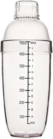 Bestac Bartender Shaker for Cocktails & Bubble Tea - Multi-Purpose Mixing Cup, Clear Plastic (Regular size, ounce, 24) in Saudi Arabia