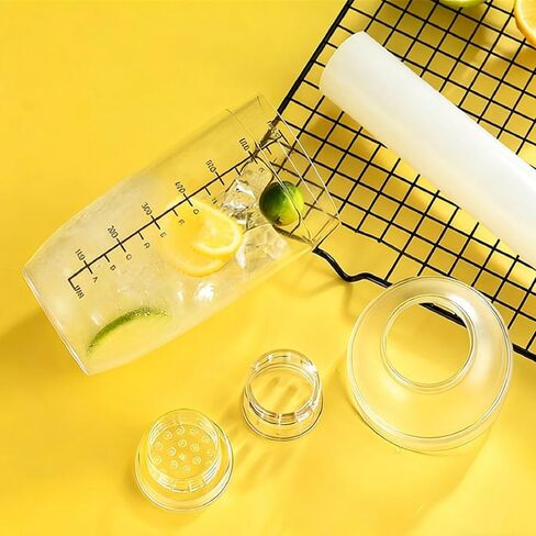 Bestac Bartender Shaker for Cocktails & Bubble Tea - Multi-Purpose Mixing Cup, Clear Plastic (Regular size, ounce, 24) in Saudi Arabia