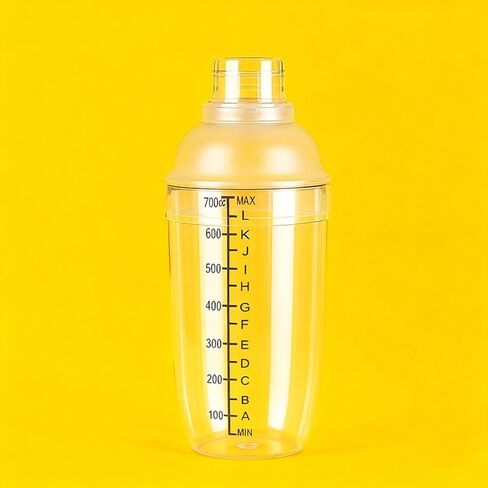 Bestac Bartender Shaker for Cocktails & Bubble Tea - Multi-Purpose Mixing Cup, Clear Plastic (Regular size, ounce, 24) in Saudi Arabia