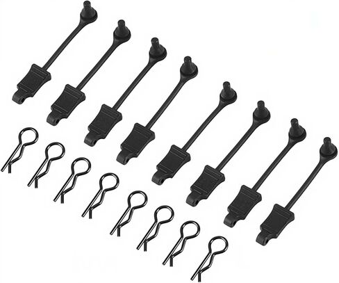 2 مجموعات من RC Body Clip Retainer for Arrma 1/7 Big Rock Journaly Concenteam Concented Limitless Mijave 1/8 Kraton Outcast Talion Typhon Upgrade Parts ، #AR390178 #ARAC3447 (Black in Saudi Arabia