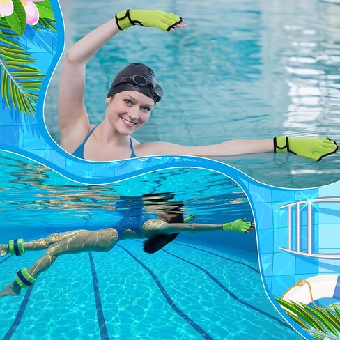 Foilswirl 7 Pcs Pool Exercise Equipment for Adults Water Aerobics Set Including Foam Dumbbells Ankle Swimming Weights Swimming Gloves and Aquatic Swim Belt Water Weight Accessories for Pool Workout in Kuwait