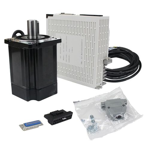 مجموعة محرك مؤازر RATTMMOTOR YPMC-750W 110V، محرك مؤازر مع مجموعة تحكم CNC لمحرك مؤازر لآلة الطحن/الروبوت (بدون فرامل) in Kuwait