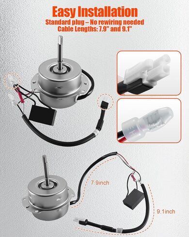 FFV3700297S Bathroom Exhaust Fan Motor Fit for FV-11VQ3 FV-08VQ3 FV11VH2 FV11VHL2 FV-LP003, Quiet Ventilation Fans Motor Replace FFV3700297S FFV3700175S, 120 Volts 1750 RPM in Kuwait