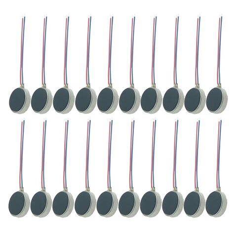10mm x2mm mini Vibration Motor DC 3V 12000rpm Flat Coin Button Type mini DC Vibration Motor Suitable for Mobile Phones, pagers, Tablets, Household appliances 20PCS in Saudi Arabia