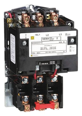 مشغل محرك Square D MG، 120 فولت تيار متردد، حجم NEMA: 2، نوع المبتدئ: NEMA - 8536SDO1V02S in Kuwait