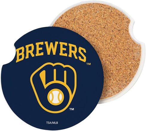 Milwaukee Brewers Car Coaster Set, 2pc in Kuwait