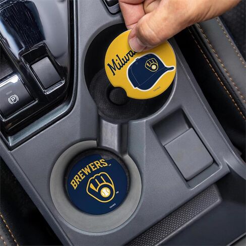 Milwaukee Brewers Car Coaster Set, 2pc in Kuwait