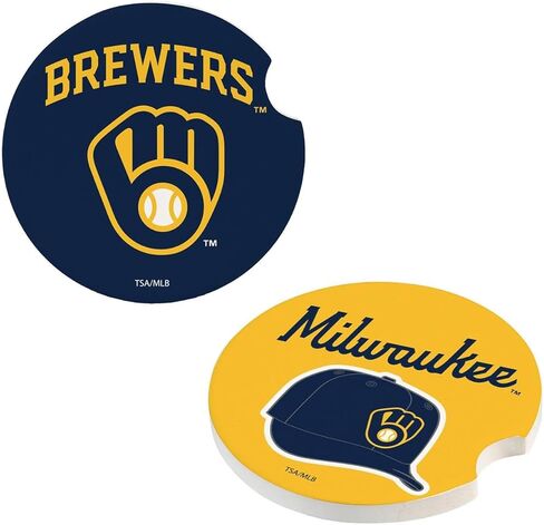 Milwaukee Brewers Car Coaster Set, 2pc in Kuwait
