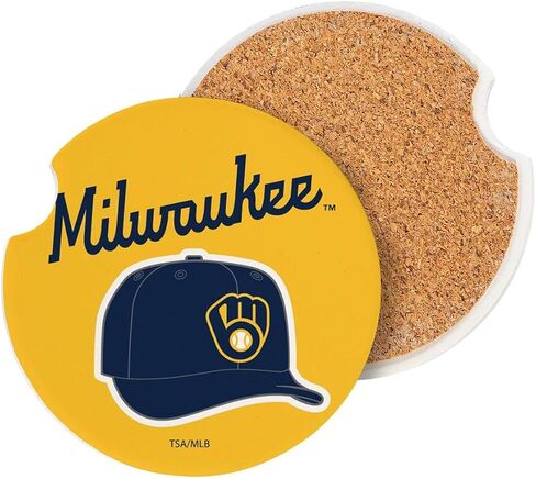Milwaukee Brewers Car Coaster Set, 2pc in Kuwait