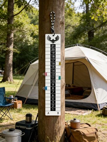 Cornhole Scoreboard with Eagle Graphic, Being Collapsible & Sturdy Corn Hole Scoreboard Hang, Very Portable and Easy to Set up, Score Keeper for Yard Games, Tailgate Parties (Hang-Scoreboard) in Kuwait